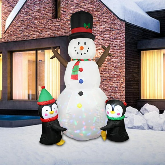 Christmas Inflatable Snowman Outdoor Decoration Giant Snowman Inflatable Christmas Blow Snowman for Yard, US Adapter