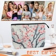 thumbnail image 6 of Makeup Bag Small Toilet Cosmetic Bags Travel Makeup Case Waterproof for Women Girls 6.7X9.45inches - Gorgeous Pink - Flowered Bough, 6 of 7