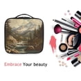 thumbnail image 6 of FORMRS Travel Makeup Bag Large Capacity Train Case Cosmetic Organizer with Adjustable Dividers, Snow Mountains, 6 of 8