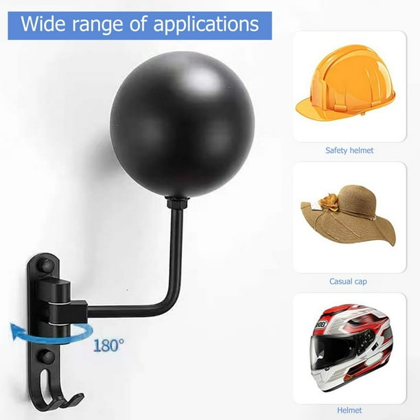 Motorcycle Helmet Rack 180 Degree Rotation Multifunction Helmet Storage Holder with Hooks for Home Office B Walmart