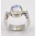 thumbnail image 2 of 925 Solid Silver Sparkling Rainbow Moonstone Factory Direct Online Ring Size 7.5, 2 of 3