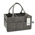 thumbnail image 5 of Parker Baby Co. Felt Diaper Caddy - Regular Nursery Organizer with Removable Dividers - Dark Gray, 5 of 10