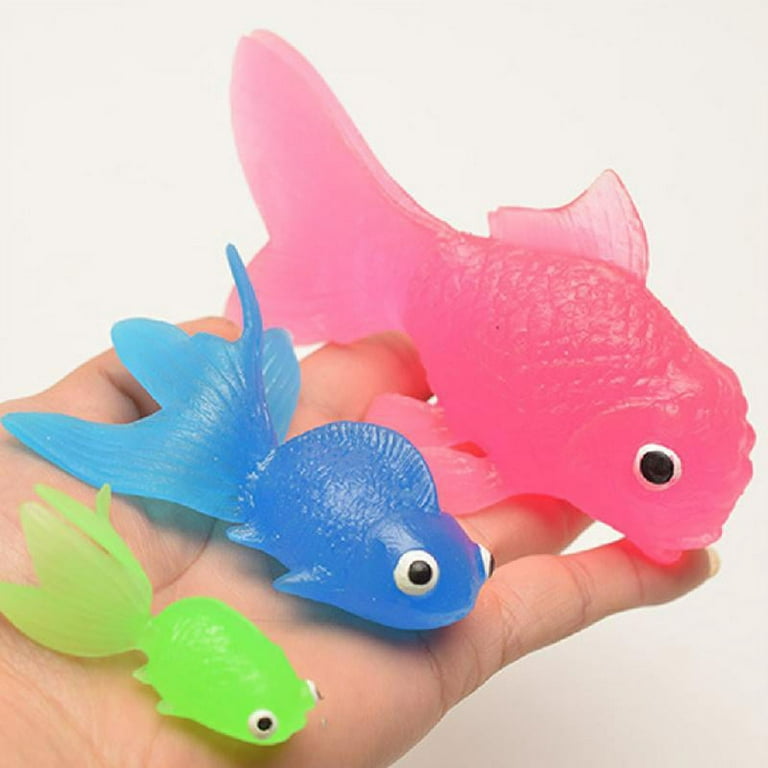 Mini Fish Toy Miniature Goldfish 10pcs Tiny Fish Bulk Soft And