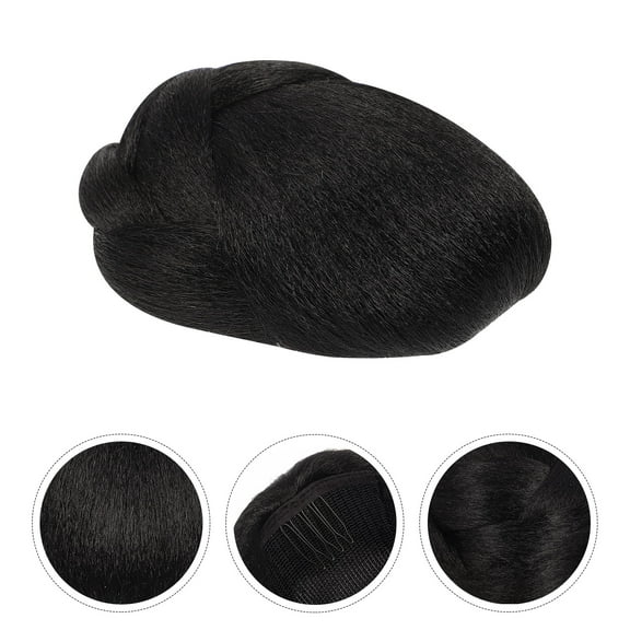 NICEXMAS Hair Ornaments For Women Black Synthetic Fiber For Bridal Girls Weddings 1Pack 4.1x5.5x2in