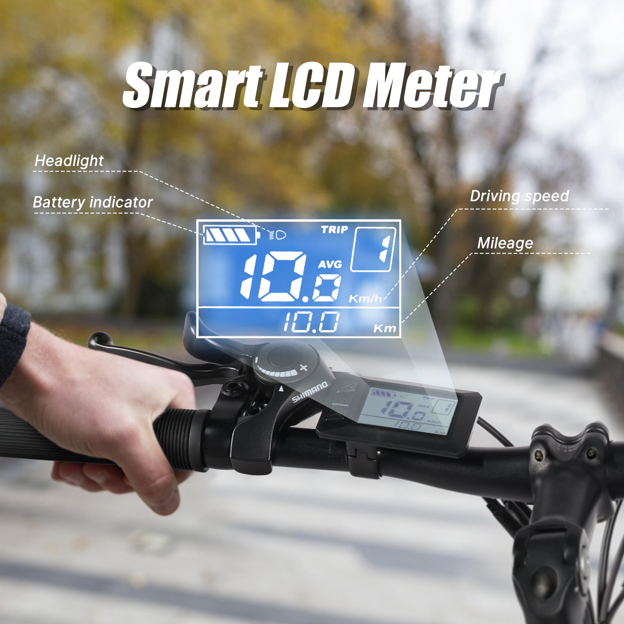 AIRWEST Electric Bicycle - 26 Inch Electric Bike for Adults - 500W 20MPH Electric Bikes Equipped with 48V 7.8AH Removable Lithium Battery - 21 Speed Gear & Front and Rear Disc Brake, UL2849