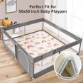 thumbnail image 3 of Foldable Baby Play Mat, PIGLOG 50x50 Playpen Mat, 0.6in Thick Waterproof Playmats for Babies and Toddlers Kids, Safe Foam Playmat for Tummy Time, Reversible Portable Baby Floor Mat for Infant, 3 of 6