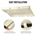 thumbnail image 6 of Yescom 64"x47" Deluxe Outdoor Swing Canopy Replacement UV30+ 180gsm Porch Top Cover for Patio Yard Seat, 6 of 11