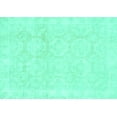 thumbnail image 1 of Ahgly Company Machine Washable Indoor Rectangle Oriental Turquoise Blue Traditional Area Rugs, 5' x 7', 1 of 4