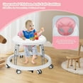 thumbnail image 3 of suihuooo Foldable Baby Walker with Height Adjustment for Boy Girls 6-18 Months,Pink, 3 of 9