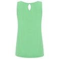 thumbnail image 2 of Made by Johnny Women's Summer Sleeveless Pleated Back Closure Casual Tank Tops M MINT, 2 of 6