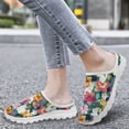 thumbnail image 4 of Chririnla Cute Cat Mules Shoes for Women Ladies Colorful Hibiscus Flower Loafers Slip On Walking Sneaker Pet Kitten Sneaker Comfortable Breathable Beach Sandals Garden Clogs, 4 of 7