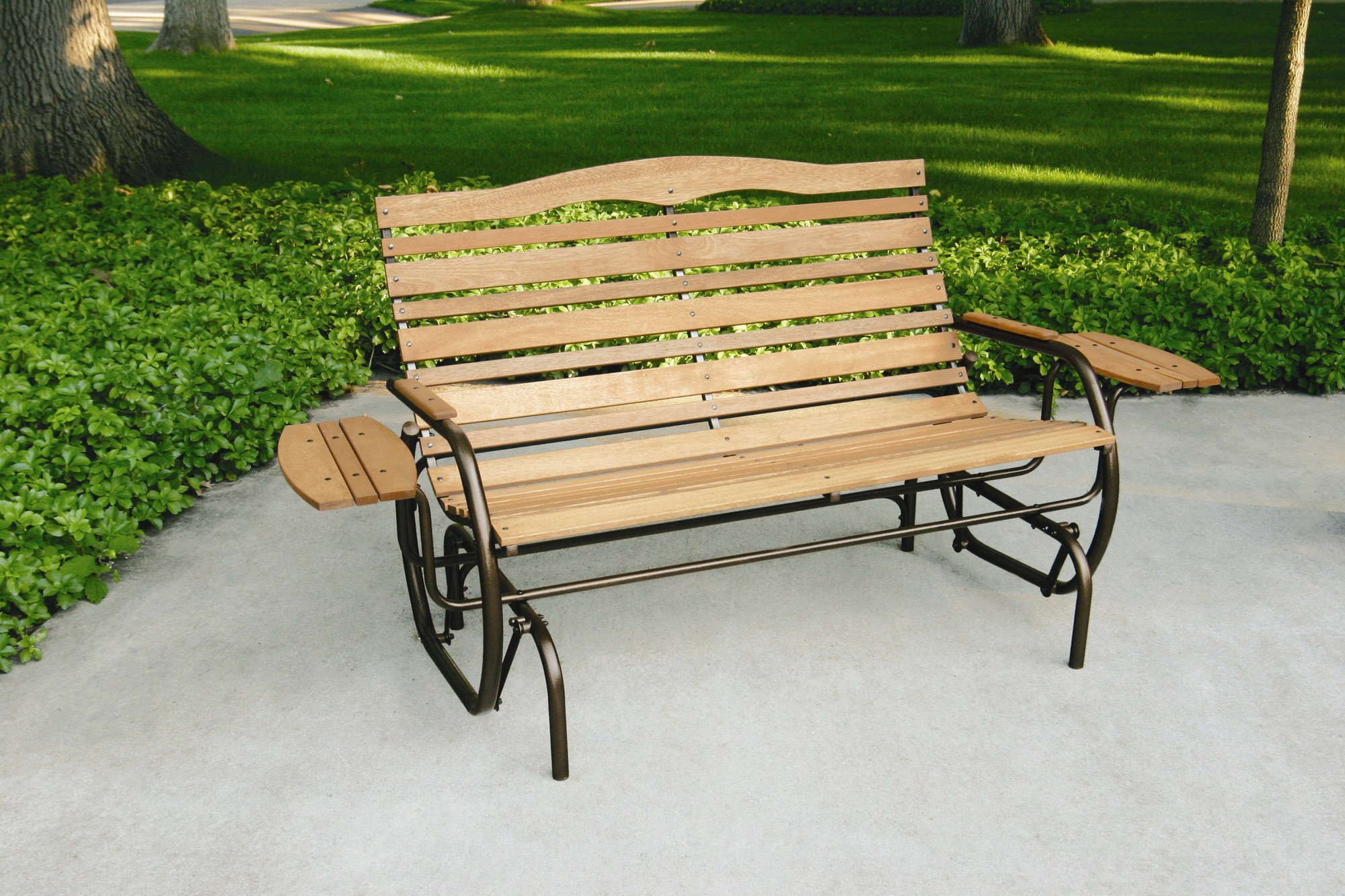 Jack Post CG-12Z Country Garden Double Glider with Trays Bronze 131007