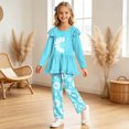 thumbnail image 2 of Kogui Girls Long Sleeve Blouse and Pants Set Floral 2pc Outfit Clothes for Teen Girls Fall Winter 3T 4T, 2 of 6