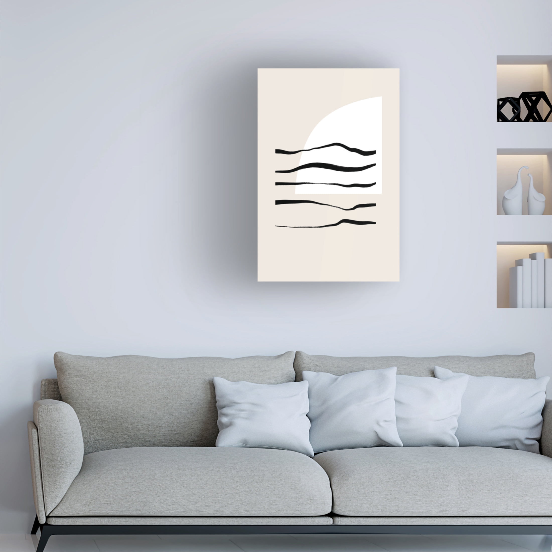 Trademark Fine Art uplusmestudio Sunset And Waves Canvas Wall Art