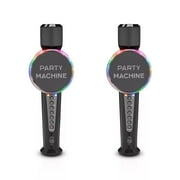 Singing Machine 980417494 Party Machine Duet Microphones with Bluetooth and Voice Changers