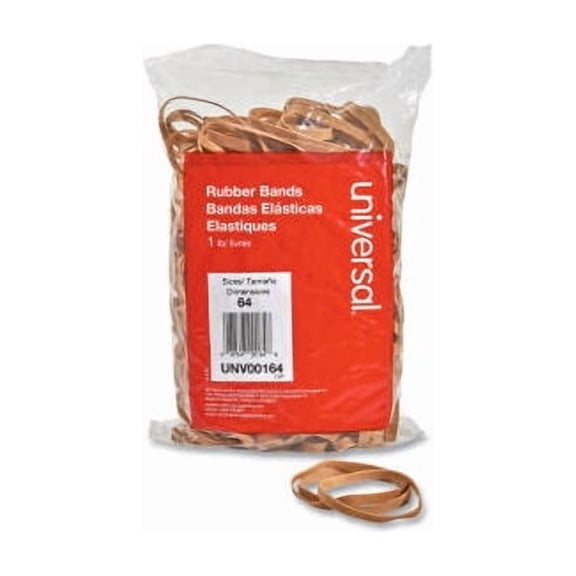 Universal Rubber Bands Size 64 3-1.2 x 1/4 320 Bands/1lb Pack