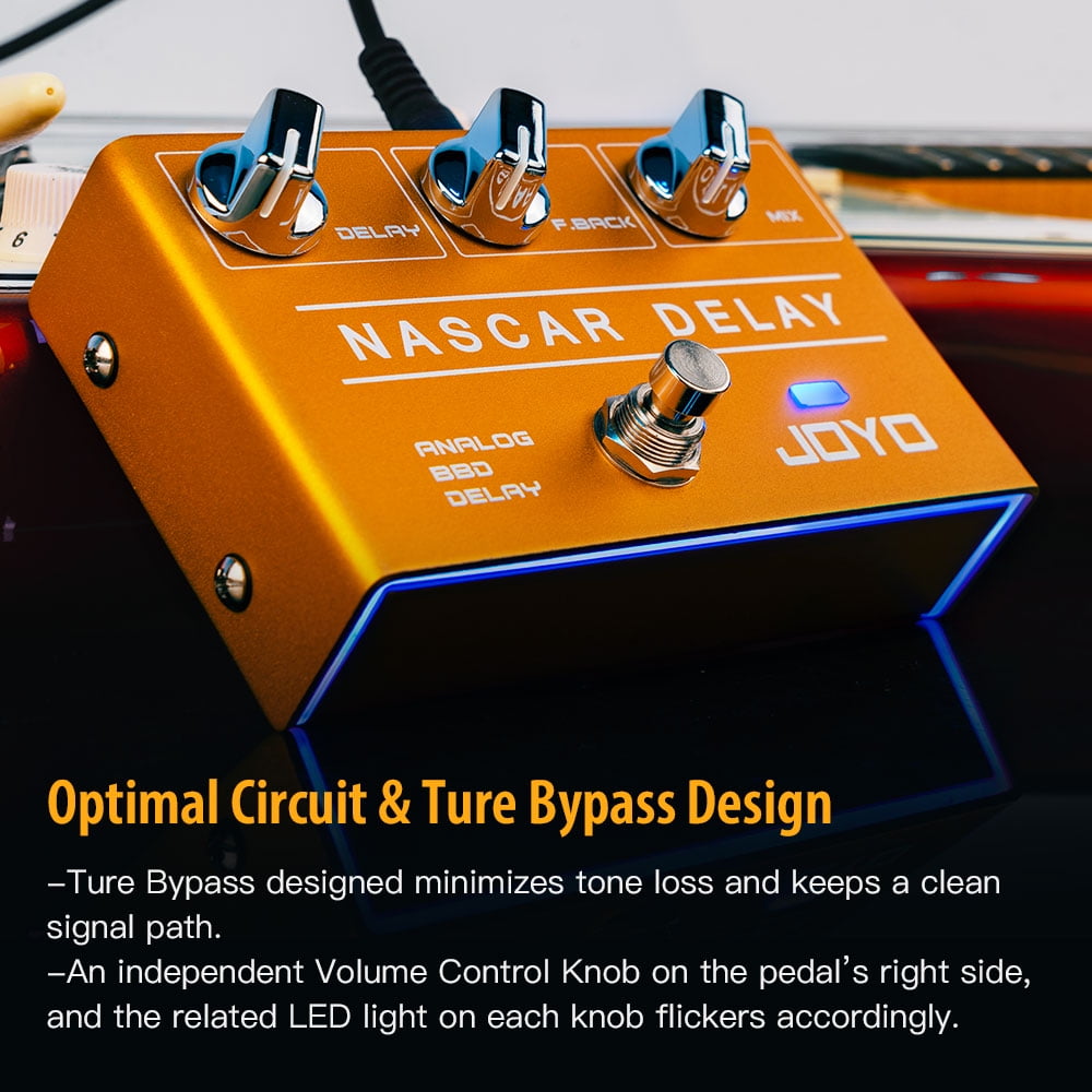 JOYO R-10 Analog Delay Guitar Pedal Classic BBD Vintage Warm Natural Sound for Solo