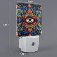 thumbnail image 2 of Balery Vibrant Psychedelic Eye Pattern LED Night Light with Automatic Sensor Plug in Night Light with Dusk-to-Dawn Light Sensor LED Nightlight 0.5W-UK, 2 of 7
