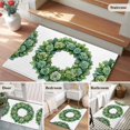 thumbnail image 6 of Spring Green Rose Wreath Area&nbsp;Rug 2x3ft Vintage Watercolor Green Floral Leaf Non-Slip&nbsp;Washable Square&nbsp;Rugs Soft Felt Indoor Floor Mat for Bedroom Kitchen Living Room Bathroom, 6 of 9