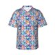 thumbnail image 1 of Balery Cartoon colorful cute cat Camisas hawaianas de manga corta para hombre, camisas playeras de corte holgado, camisas de vacaciones con botones,3X-Large, 1 of 7