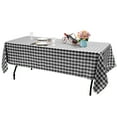 thumbnail image 5 of Topbuy 10-Piece 60"x102" Rectangular Plaid Tablecloth Machine Washable Polyester Table Cover Black, 5 of 6