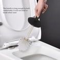 thumbnail image 6 of Toilet Brushes and Holders Toilet Bowl Brush with Holder Dark Gray for Bathrooms Modern Design Toilet Brush with Lid Longe, 6 of 8