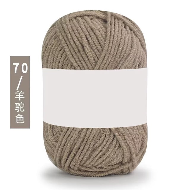 Nvzi Hilo de ganchillo color caqui, 2 ovillos, cada ovillo pesa 25 gramos, hilo suave hecho a mano, apto para principiantes y adultos, ideal para tejer suéteres y fundas de almohada decorativas.
