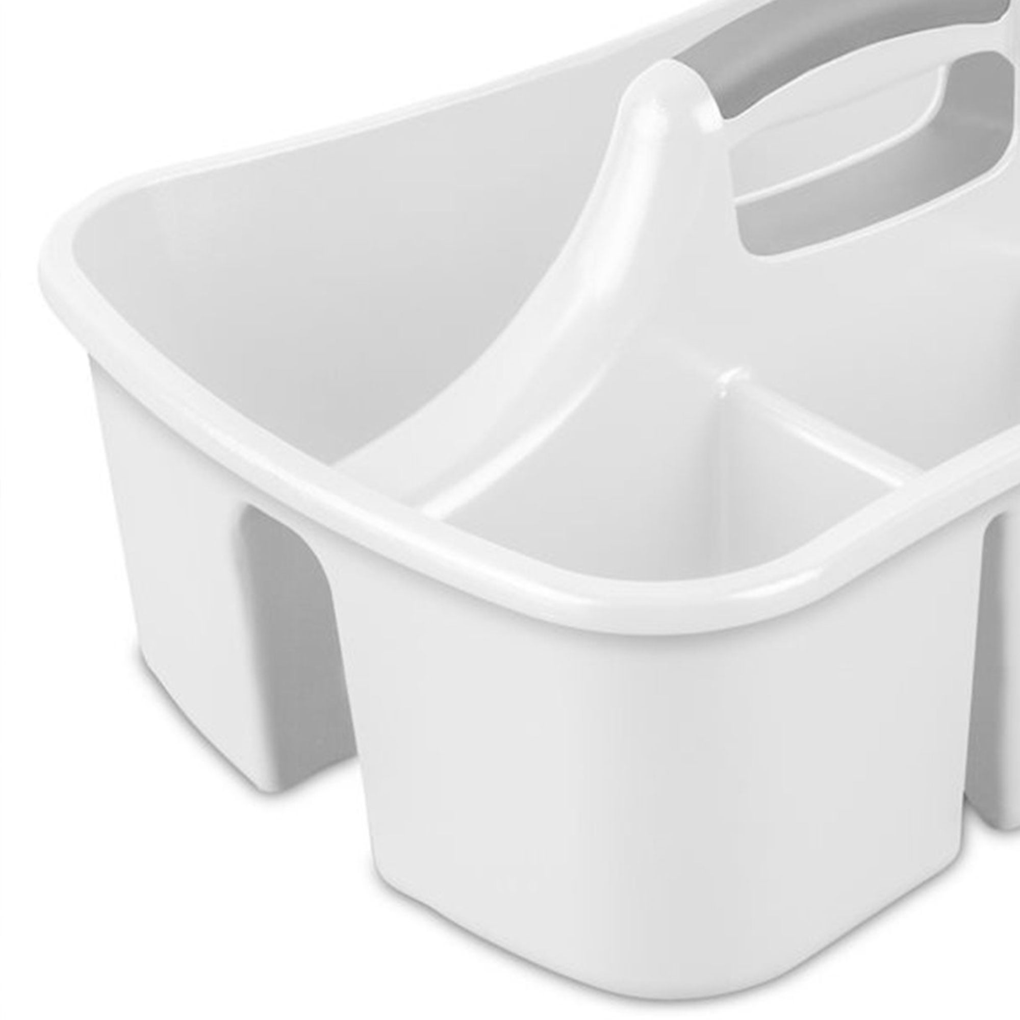 Distressed White Enamelware Caddy with 6 Compartments 60 Non Food Storage 