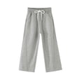 thumbnail image 2 of Girls Sweatpants Wide Leg Loose Pants for Kids Casual Trousers Relaxed Fit Elastic Waist Girls Bottoms 9-10T, 2 of 5