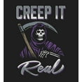 thumbnail image 2 of Bioworld Grim Reaper Creep It Real Adult Black Crew Neck Long Sleeve Tee-3XL, 2 of 3