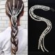 thumbnail image 3 of Ladies Fashion Pearl Tassel Braid Chain Hair Band Hair Piece Hair Accessories, 3 of 5