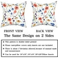 thumbnail image 4 of Flowers Throw Pillow Covers Set of 2 Super Soft Couch Pillow Covers Cotton Red Poppy Cushion Cases for Sofa Bed Living Room Home Decor, 18 x 18 inch, Watercolor Floral, 4 of 6