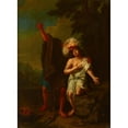 thumbnail image 2 of Anonymous 11x14 Gold Ornate Wood Frame and Double Matted Museum Art Print Titled - The Sacrifice of Abraham (1700), 2 of 4