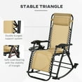 thumbnail image 6 of Outsunny Fabric Zero-Gravity Chair - Beige, 6 of 8
