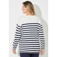 thumbnail image 2 of Catherines Women's Plus Size Liz&Me Heart & Soul Stripe Sweater, 2 of 4