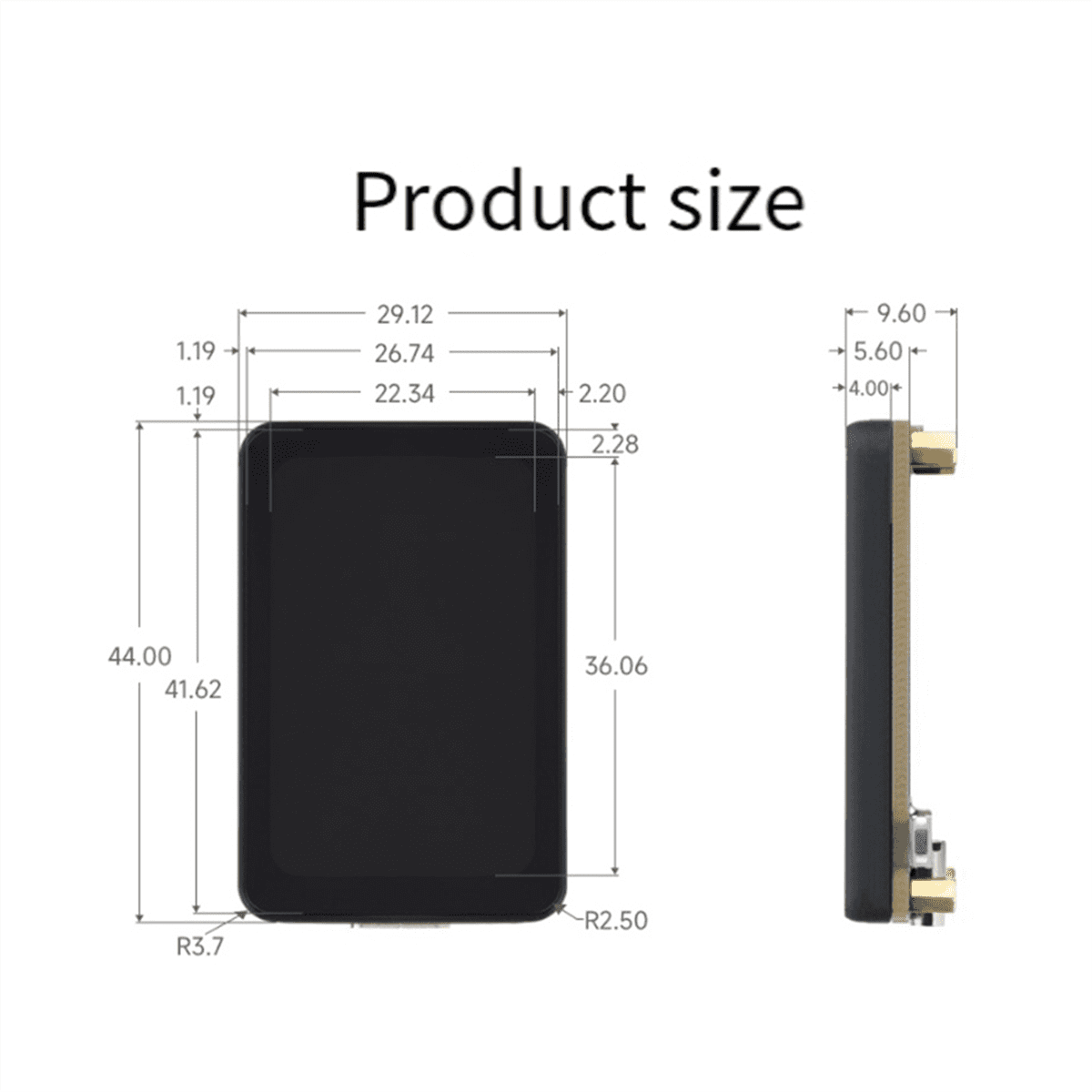 ESP32-S3 AMOLED 1.64-Inch Touch Display Screen Flash-16MB PSRAM-8MB WIFI Bluetooth Wireless Module 280x456 QSPI,1 * 1.64-inch Touch Screen