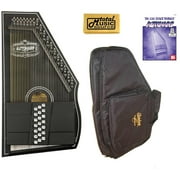 Oscar Schmidt 1930's Reissue Original Design Autoharp, 21 Chord, Black, OS73C AC445PACK