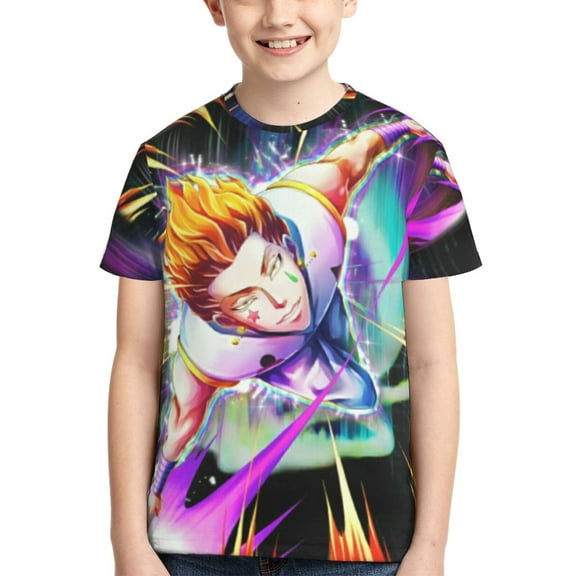 Kids 3D Graphic Hunter X Hunte Hisoka T-Shirts, Novelty Shirts Crewneck Short Sleeve Tees for Youth Boys Girls