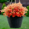 thumbnail image 6 of Viworld Artificial Mums Flowers Outdoor Plastic Plants - 12 Bundles Outside Face Fake Greenery UV Resistant No Fade Faux Shrubs Home Garden Porch Patio Decoration Bundles Office Thanksgiving, 6 of 8