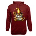 thumbnail image 3 of LEBONYARD Long Sleeve Mens Crewneck Clearance Sweatshirts,Men's Printed Fashion Casual Sports Hooded Long-sleeved Hoodie Hoodie Wine XL, 3 of 3