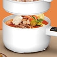 thumbnail image 6 of Wallfire Electric Hot Pot,2L Electric Cooker Steamer, Multifunctional Non-stick Pan,Suitable For Ramen, Steak, Egg,Rice, Oatmeal, Soup Smart Button,White, 6 of 7