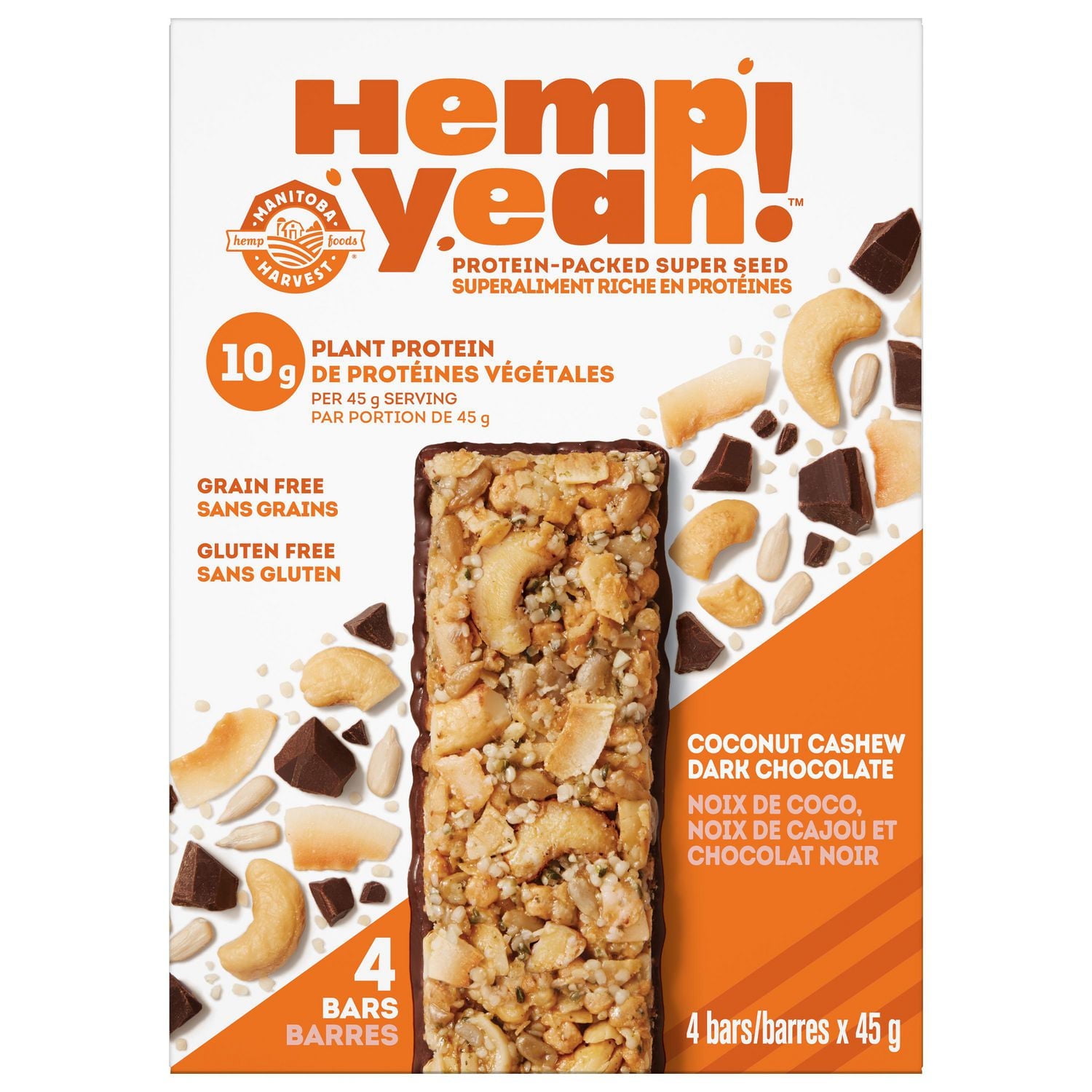 Hemp Yeah Bar Dark Chocolate Coconut Cashew