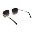 thumbnail image 4 of Womens Jewel Chain Arm Rectangular Metal Rim Butterfly Sunglasses Gold Smoke, 4 of 4