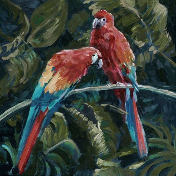 Cuddling Cockatoo Painting Print on Wrapped Canvas