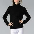thumbnail image 6 of HAiming Sweaters for Women Turtleneck Long Sleeve Cable Knit Shirts Fall Winter Casual Pullover Jumper Tops Blouse, 6 of 6