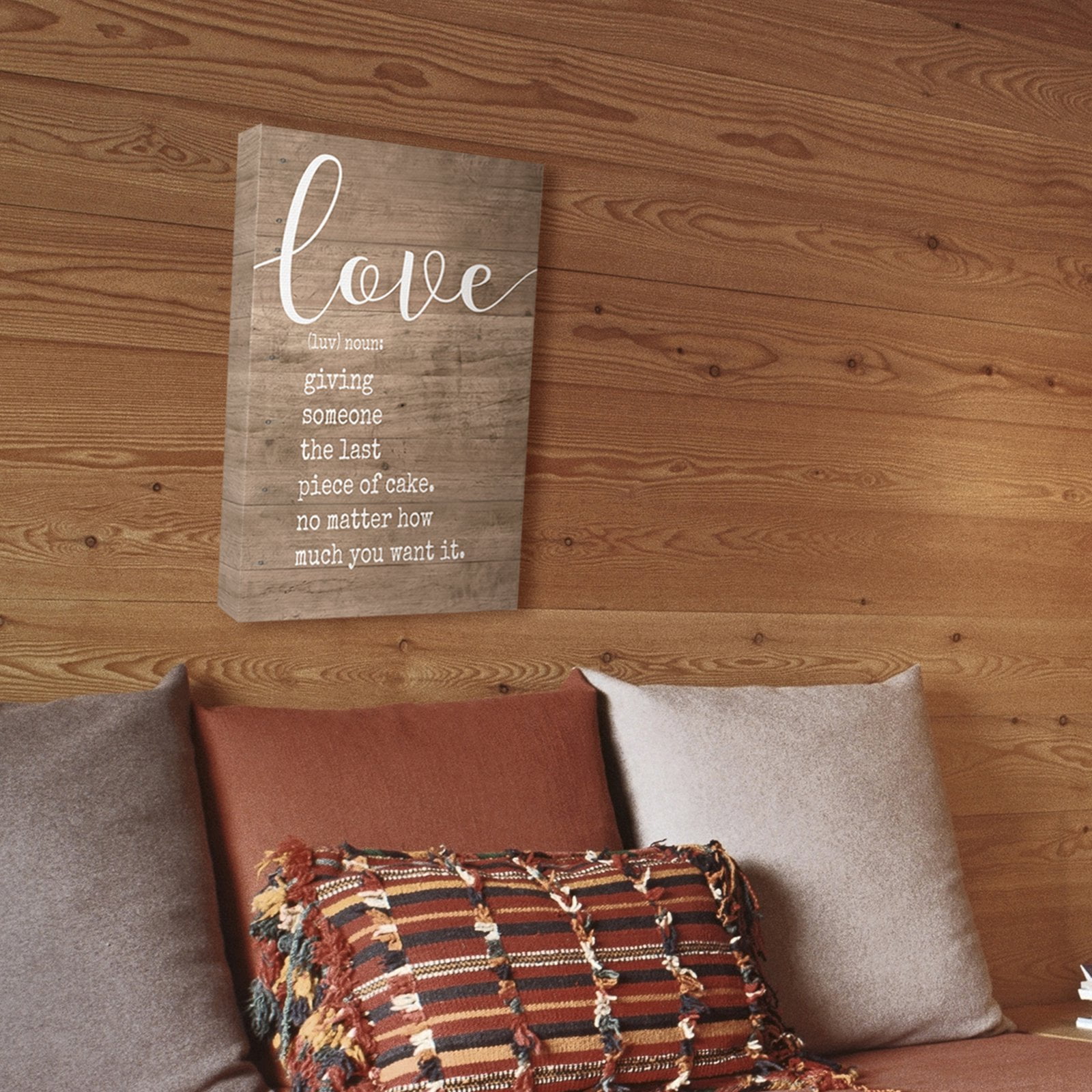 The Stupell Home Decor Collection Love Definition Planked Wall Art