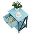 VECELO End Table with Drawer and Storage Shelf, Nightstand Bedside