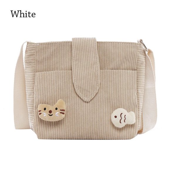 Autumn And Winter Small Cute Cartoon Crossbody Bags Shopper Bags Handbags Shoulder Bags WHITE