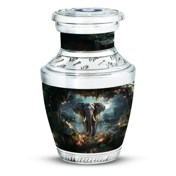 Beautiful Brown Elephant Keepsake Cremation Urn For Human Ashes With Velvet Box & Velvet Bag- Mini Keepsake Urn - Little Urns For Human Ashes - Mom Urns For Human Ashes (Size -3Inch,1Pcs)