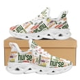 thumbnail image 1 of Zapatillas de deporte unisex con amortiguación, diseño de periódico de enfermera, para correr, para mujer y hombre, ligeras, de malla suave,, 1 of 6